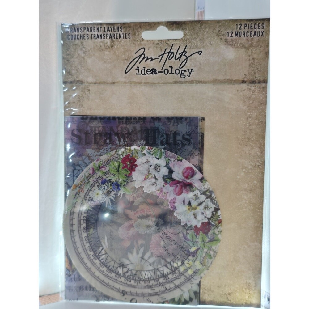 Tim Holtz Idea-ology Transparent Layers TH94326 12 Pieces NEW